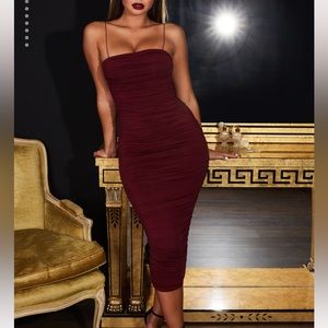 Oh Polly Burgundy Midi Dress Oh Polly Midi Dress Oh Polly Midaxi dress